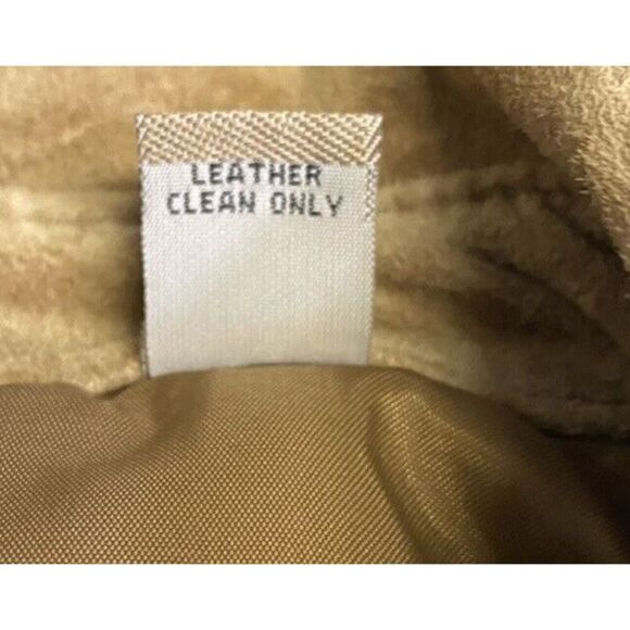 I.E. Relaxed Tan Women's Vintage Leather Jacket Size Large - Picture 12 of 16